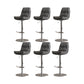Taburetes de barra tapizados Tabres de barra de altura ajustable giratoria con base cromada
