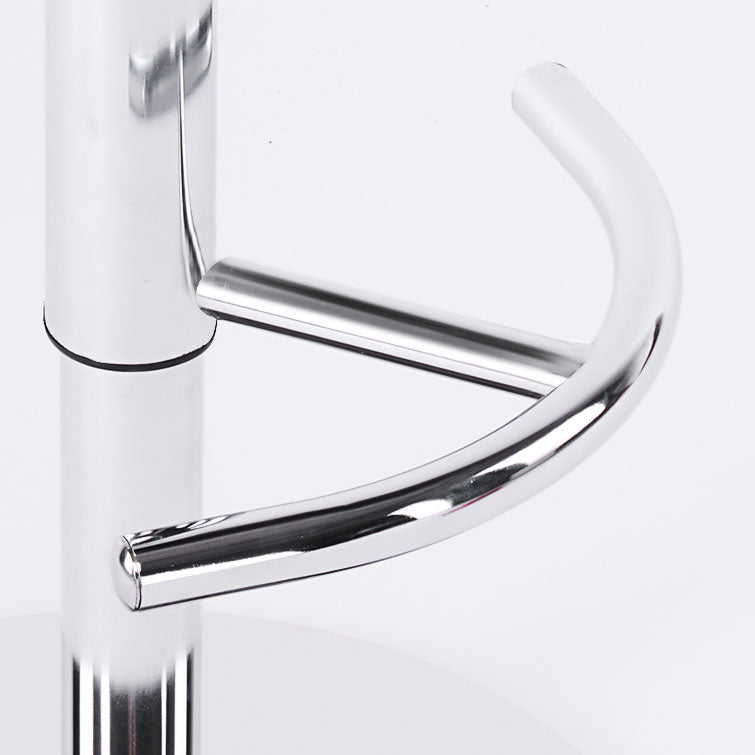 Taburetes de barra tapizados Tabres de barra de altura ajustable giratoria con base cromada