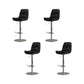 Taburetes de barra tapizados Tabres de barra de altura ajustable giratoria con base cromada