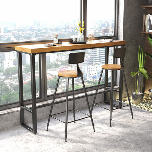 Contemporary Bar Stools Low Back Dining Stools with Black Metal Base