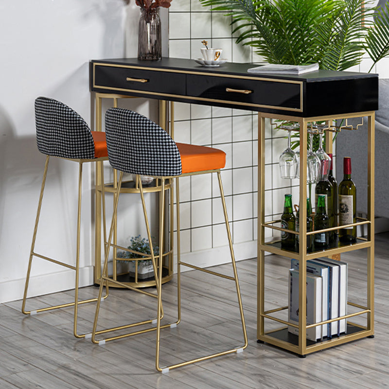 Base en métal de table de barre de rectangle en pierre avec des tiroirs pour le salon
