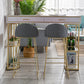 Base en métal de table de barre de rectangle en pierre avec des tiroirs pour le salon