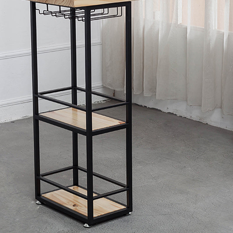 Moderner, rechteckiger Bartisch aus Kiefernholz, verstaubarer Tisch für das Wohnzimmer