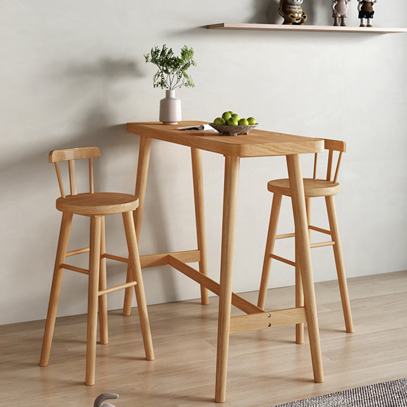 Moderne massief houten bartafel, rechthoekige eettafel voor de keuken
