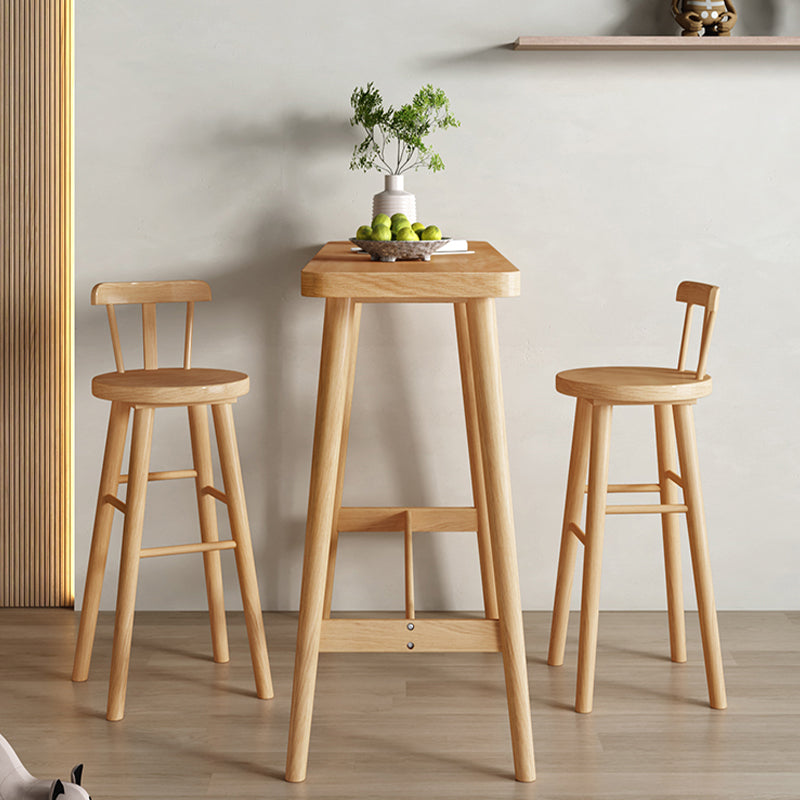 Moderne massief houten bartafel, rechthoekige eettafel voor de keuken