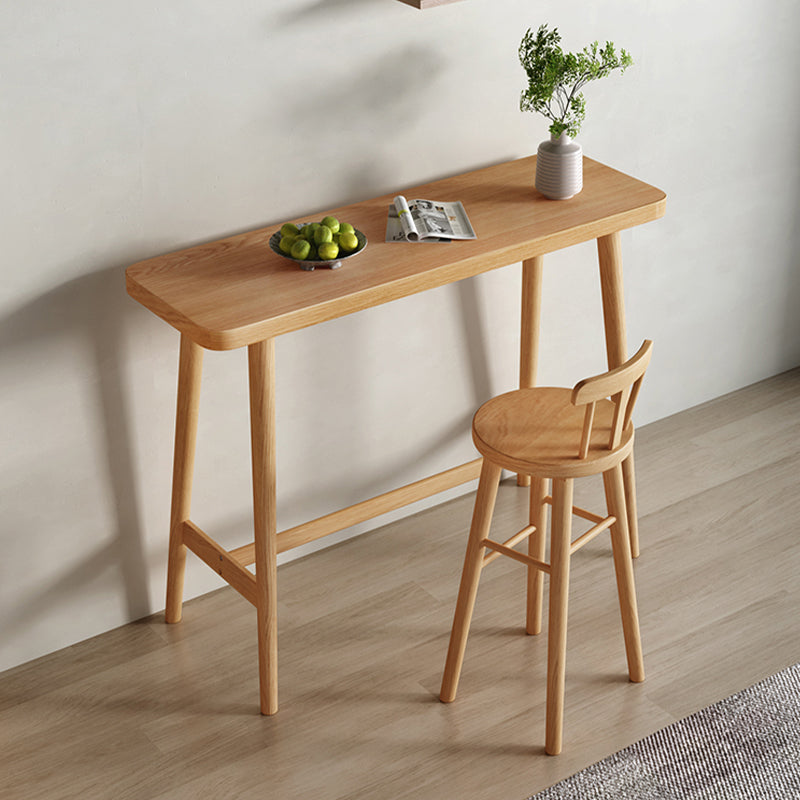Moderne massief houten bartafel, rechthoekige eettafel voor de keuken