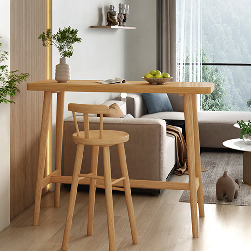 Moderne massief houten bartafel, rechthoekige eettafel voor de keuken