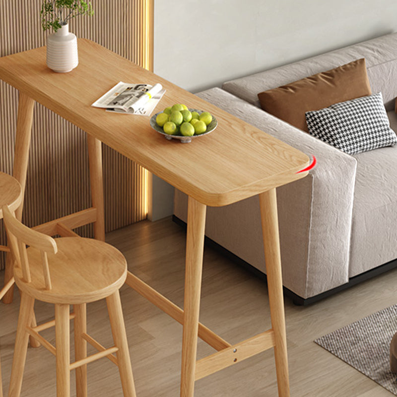 Moderne massief houten bartafel, rechthoekige eettafel voor de keuken