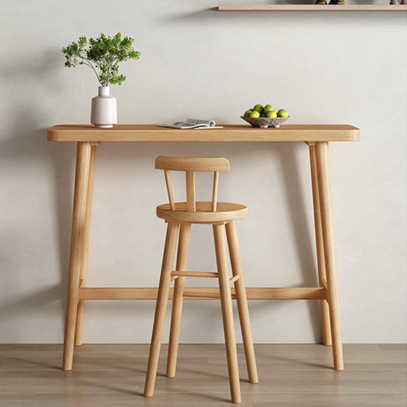 Moderne massief houten bartafel, rechthoekige eettafel voor de keuken