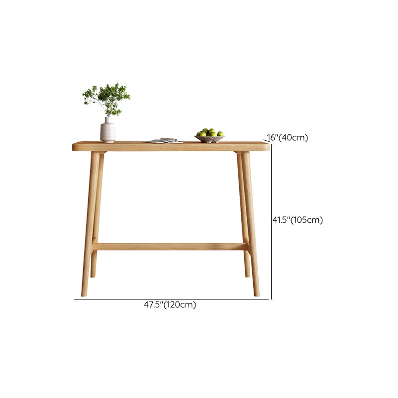 Moderne massief houten bartafel, rechthoekige eettafel voor de keuken