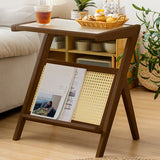 14" Wide Contemporary Corner Table Wood Storage Accent Side Table Clearhalo 'Coffee & Accent Tables' 'End & Side Tables' 'end_side_tables' 'furn' 'furn_end_side_tables' 'Furniture' 'Living Room Furniture' 7282862