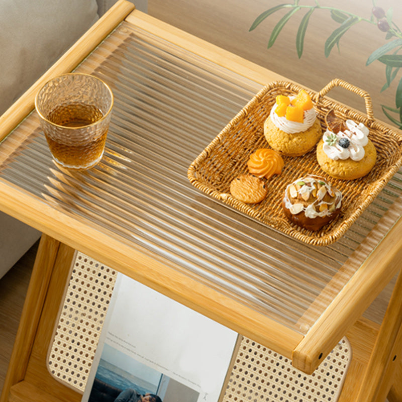 14" Wide Contemporary Corner Table Wood Storage Accent Side Table Clearhalo 'Coffee & Accent Tables' 'End & Side Tables' 'end_side_tables' 'furn' 'furn_end_side_tables' 'Furniture' 'Living Room Furniture' 7282867