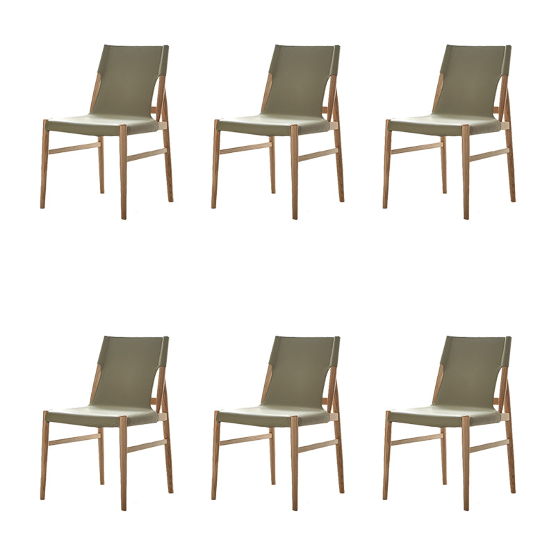 Silla lateral simple moderna silla de comedor marco de madera maciza para comedor para comedor
