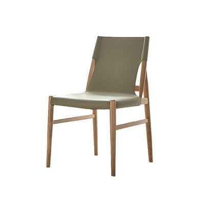 Silla lateral simple moderna silla de comedor marco de madera maciza para comedor para comedor