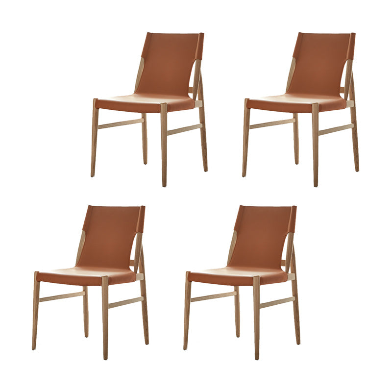 Silla lateral simple moderna silla de comedor marco de madera maciza para comedor para comedor