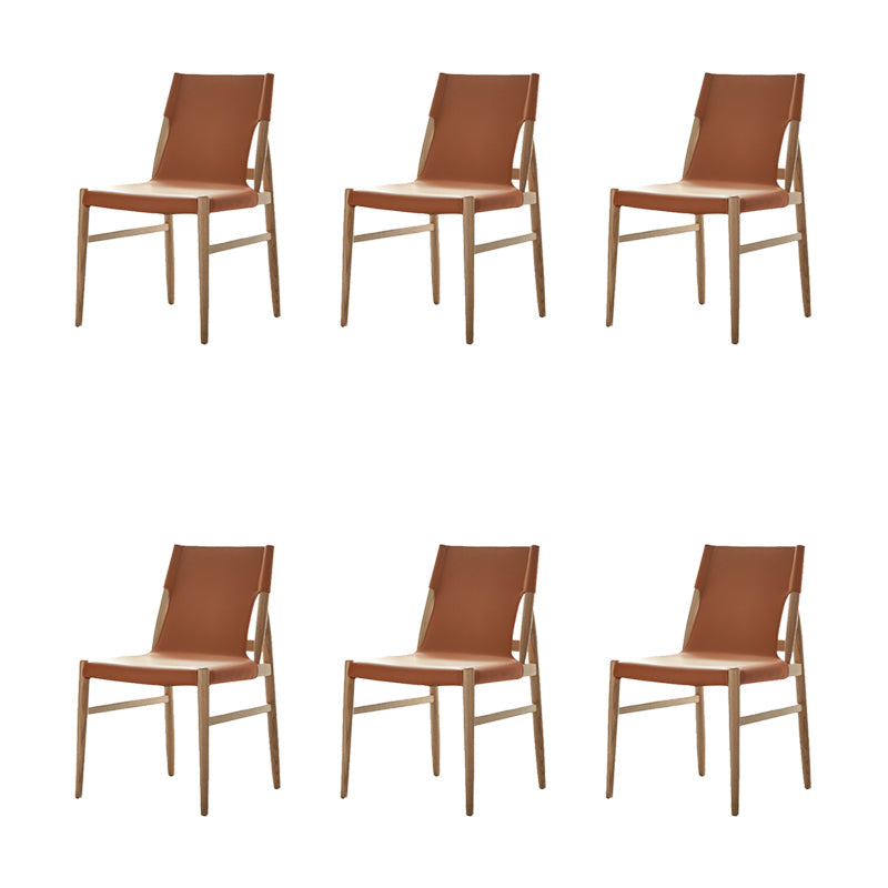 Silla lateral simple moderna silla de comedor marco de madera maciza para comedor para comedor