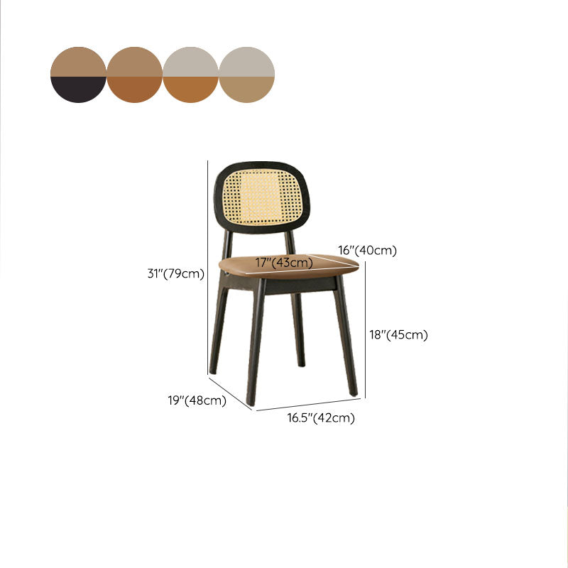 Solid Wood Dining Room Chairs Industrial Style Open Back Side Chair