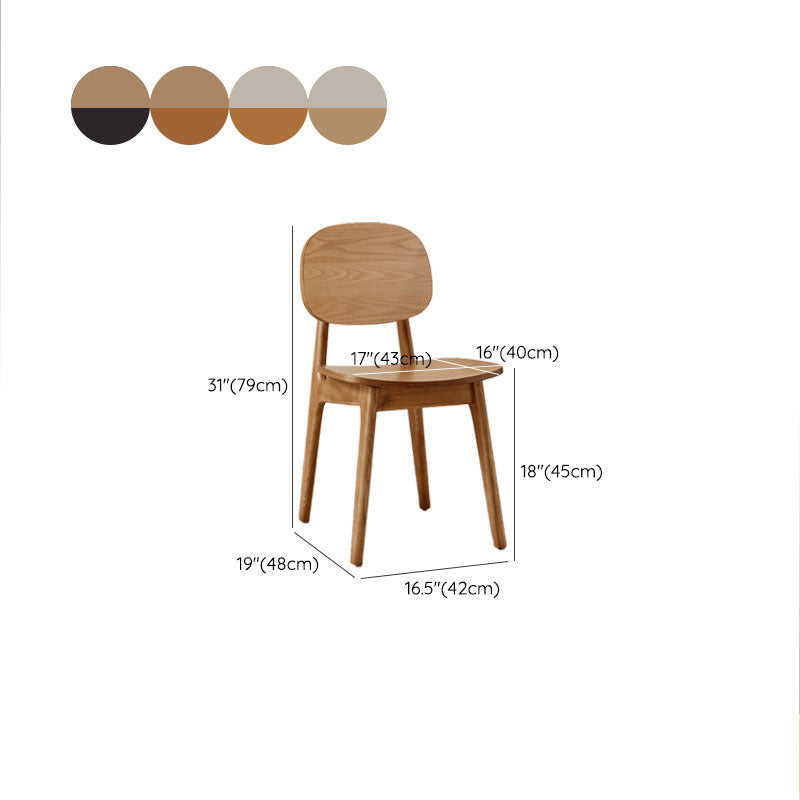 Solid Wood Dining Room Chairs Industrial Style Open Back Side Chair