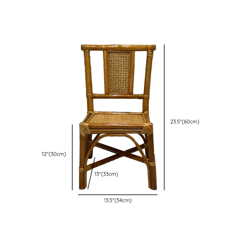 Contemporary Armless Wicker Chair Home Cane Back Dining Chair Clearhalo 'Dining Chairs' 'Dining Tables & Seating' 'dining_chair' 'furn' 'furn_dining_chair' 'Furniture' 'Kitchen & Dining Furniture' 7283499