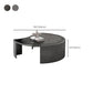 Glass Top Coffee Table Round Nesting Coffee Table Set with Grey Legs Clearhalo 'Coffee & Accent Tables' 'Coffee Tables' 'coffee_tables' 'furn' 'furn_coffee_tables' 'Furniture' 'Living Room Furniture' 7283539