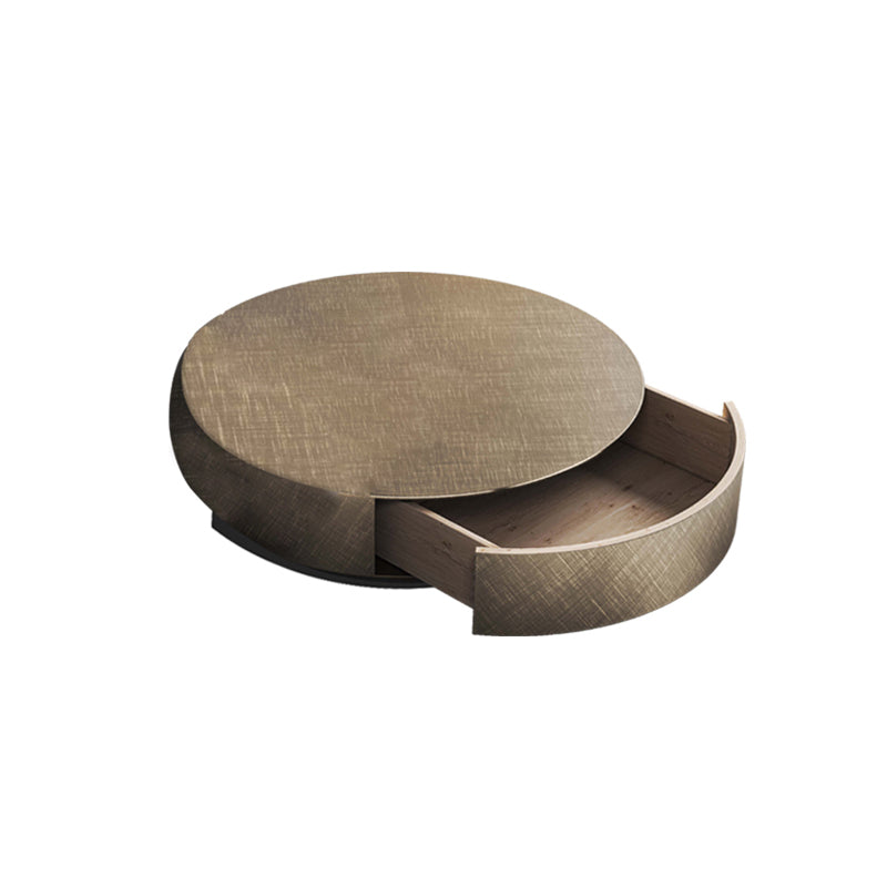 Round Coffee Table Brown Nesting Coffee Table Set for Living Room Drawers Included Clearhalo 'Coffee & Accent Tables' 'Coffee Tables' 'coffee_tables' 'furn' 'furn_coffee_tables' 'Furniture' 'Living Room Furniture' 7283548