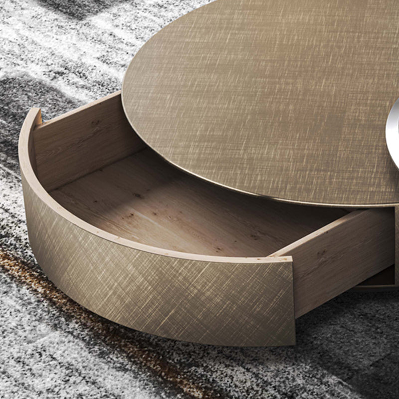 Round Coffee Table Brown Nesting Coffee Table Set for Living Room Clearhalo 'Coffee & Accent Tables' 'Coffee Tables' 'coffee_tables' 'furn' 'furn_coffee_tables' 'Furniture' 'Living Room Furniture' 7283556