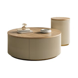 Modern Round Coffee Table Solid Wood Nesting Coffee Table Set Clearhalo 'Coffee & Accent Tables' 'Coffee Tables' 'coffee_tables' 'furn' 'furn_coffee_tables' 'Furniture' 'Living Room Furniture' 7283576
