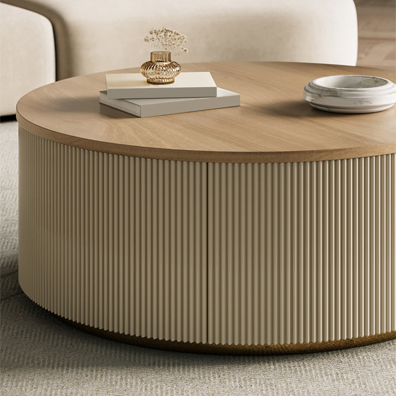 Modern Round Coffee Table Solid Wood Nesting Coffee Table Set Clearhalo 'Coffee & Accent Tables' 'Coffee Tables' 'coffee_tables' 'furn' 'furn_coffee_tables' 'Furniture' 'Living Room Furniture' 7283577