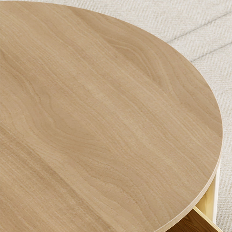 Modern Round Coffee Table Solid Wood Nesting Coffee Table Set Clearhalo 'Coffee & Accent Tables' 'Coffee Tables' 'coffee_tables' 'furn' 'furn_coffee_tables' 'Furniture' 'Living Room Furniture' 7283580