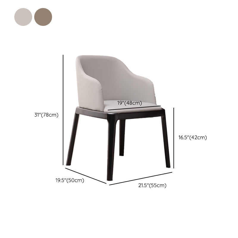 Sillas de Parsons de estilo moderno silla de comedor de cuero falso para comedor