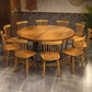 Round Dining Table Set with Wooden Chairs 1/2/5/11 Pcs Modern Solid Wood Dining Set Clearhalo 'Dining Room Sets' 'Dining Tables & Seating' 'dining_room_set' 'furn' 'furn_dining_room_set' 'Furniture' 'Kitchen & Dining Furniture' 7283636