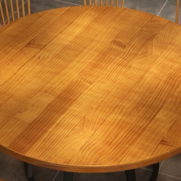 Round Dining Table Set with Wooden Chairs 1/2/5/11 Pcs Modern Solid Wood Dining Set Clearhalo 'Dining Room Sets' 'Dining Tables & Seating' 'dining_room_set' 'furn' 'furn_dining_room_set' 'Furniture' 'Kitchen & Dining Furniture' 7283639