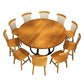 Round Dining Table Set with Wooden Chairs 1/2/5/11 Pcs Modern Solid Wood Dining Set Clearhalo 'Dining Room Sets' 'Dining Tables & Seating' 'dining_room_set' 'furn' 'furn_dining_room_set' 'Furniture' 'Kitchen & Dining Furniture' 7283640