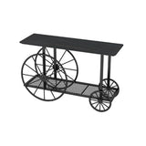 Glam Rectangle Accent Table Stone Sofa Console Table with Shelf for Hall Clearhalo 'Console Tables' 'console_tables' 'Entry & Mudroom Furniture' 'furn' 'furn_console_tables' 'Furniture' 7283796