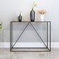 Contemporary Style Console Table Metal Rectangle Accent Table