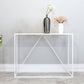 Contemporary Style Console Table Metal Rectangle Accent Table