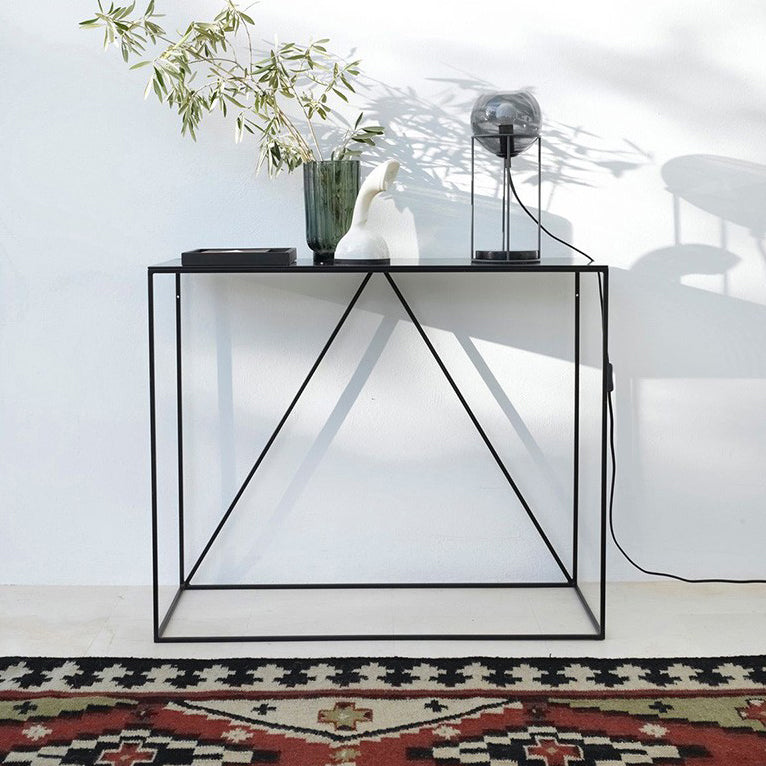 Contemporary Style Console Table Metal Rectangle Accent Table Clearhalo 'Console Tables' 'console_tables' 'Entry & Mudroom Furniture' 'furn' 'furn_console_tables' 'Furniture' 7283823