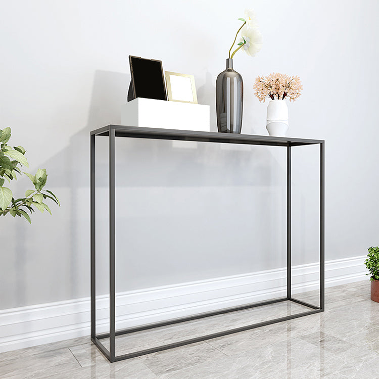 Contemporary Style Console Table Metal Rectangle Accent Table Clearhalo 'Console Tables' 'console_tables' 'Entry & Mudroom Furniture' 'furn' 'furn_console_tables' 'Furniture' 7283824