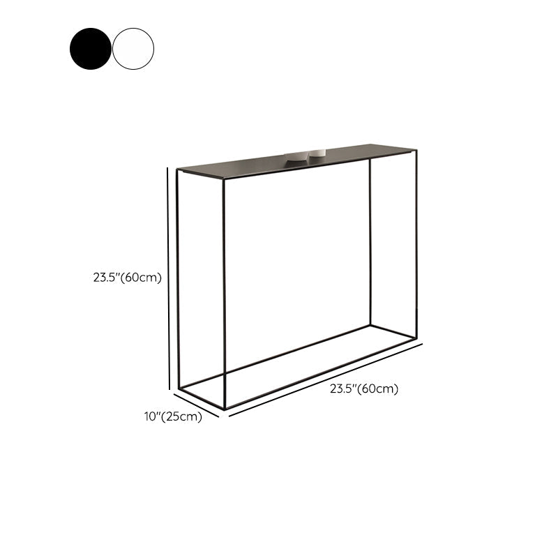 Contemporary Style Console Table Metal Rectangle Accent Table Clearhalo 'Console Tables' 'console_tables' 'Entry & Mudroom Furniture' 'furn' 'furn_console_tables' 'Furniture' 7283825