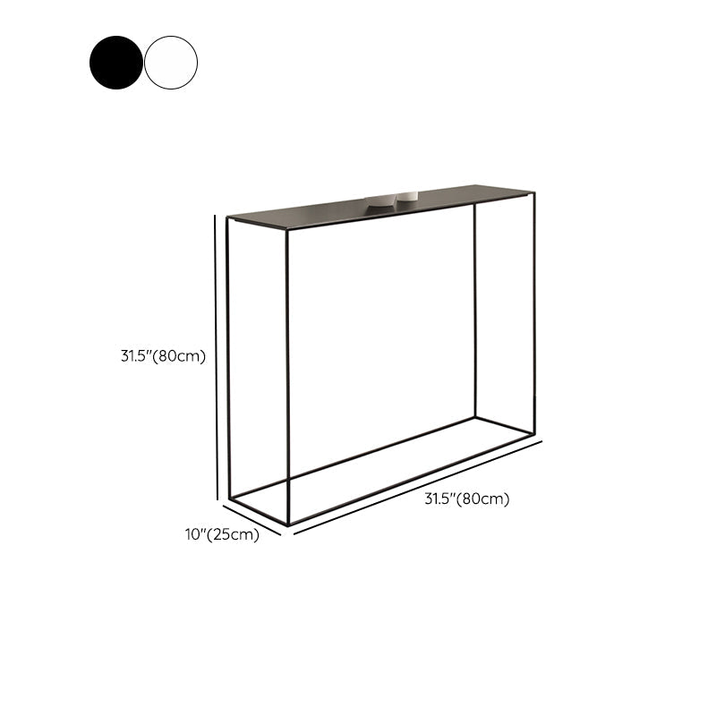 Contemporary Style Console Table Metal Rectangle Accent Table Clearhalo 'Console Tables' 'console_tables' 'Entry & Mudroom Furniture' 'furn' 'furn_console_tables' 'Furniture' 7283826