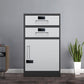 Industrial Metal Cabinet Vertical File Cabinet with Drawers and Storage White-Gray 2 Clearhalo 'Filing Cabinets' 'filling_cabinets' 'furn' 'furn_filling_cabinets' 'Furniture' 'Office Furniture' 7283833
