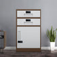 Industrial Metal Cabinet Vertical File Cabinet with Drawers and Storage White-Brown 2 Clearhalo 'Filing Cabinets' 'filling_cabinets' 'furn' 'furn_filling_cabinets' 'Furniture' 'Office Furniture' 7283836