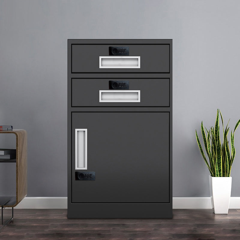 Industrial Metal Cabinet Vertical File Cabinet with Drawers and Storage Black 2 Clearhalo 'Filing Cabinets' 'filling_cabinets' 'furn' 'furn_filling_cabinets' 'Furniture' 'Office Furniture' 7283837