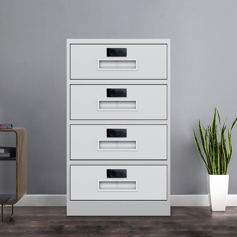 Industrial Metal Cabinet Vertical File Cabinet with Drawers and Storage White 4 Clearhalo 'Filing Cabinets' 'filling_cabinets' 'furn' 'furn_filling_cabinets' 'Furniture' 'Office Furniture' 7283838