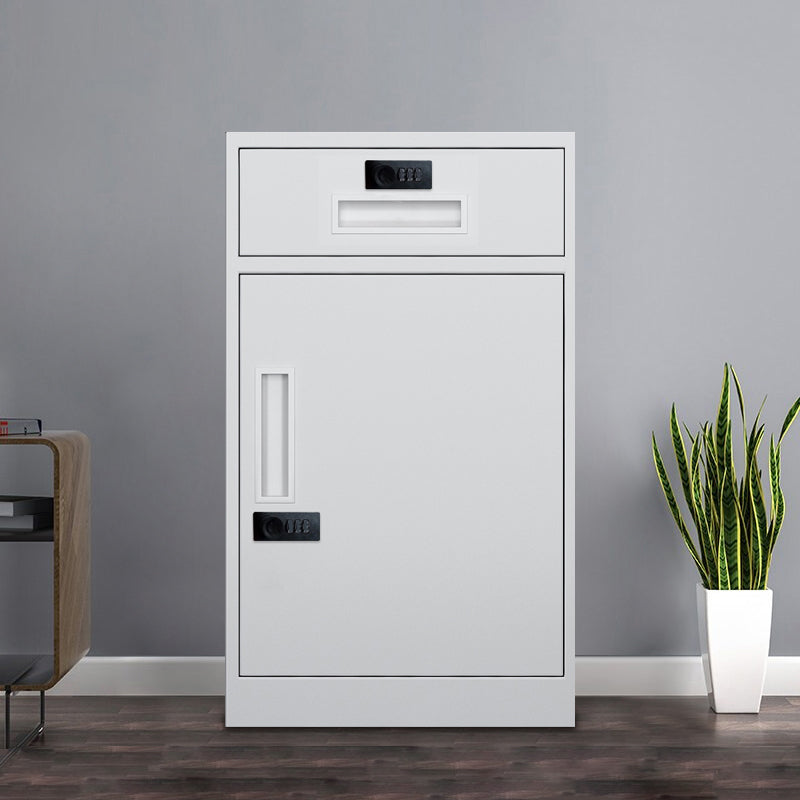 Industrial Metal Cabinet Vertical File Cabinet with Drawers and Storage White 1 Clearhalo 'Filing Cabinets' 'filling_cabinets' 'furn' 'furn_filling_cabinets' 'Furniture' 'Office Furniture' 7283842