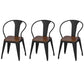 Dark Brown Solid Wood Dining Set 1/3/9 Pieces Dinette Set with Metal Chairs 3 Brown Chairs Clearhalo 'Dining Room Sets' 'Dining Tables & Seating' 'dining_room_set' 'furn' 'furn_dining_room_set' 'Furniture' 'Kitchen & Dining Furniture' 7283969