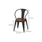 Dark Brown Solid Wood Dining Set 1/3/9 Pieces Dinette Set with Metal Chairs Clearhalo 'Dining Room Sets' 'Dining Tables & Seating' 'dining_room_set' 'furn' 'furn_dining_room_set' 'Furniture' 'Kitchen & Dining Furniture' 7283979