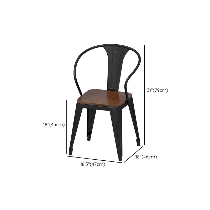 Dark Brown Solid Wood Dining Set 1/3/9 Pieces Dinette Set with Metal Chairs Clearhalo 'Dining Room Sets' 'Dining Tables & Seating' 'dining_room_set' 'furn' 'furn_dining_room_set' 'Furniture' 'Kitchen & Dining Furniture' 7283979