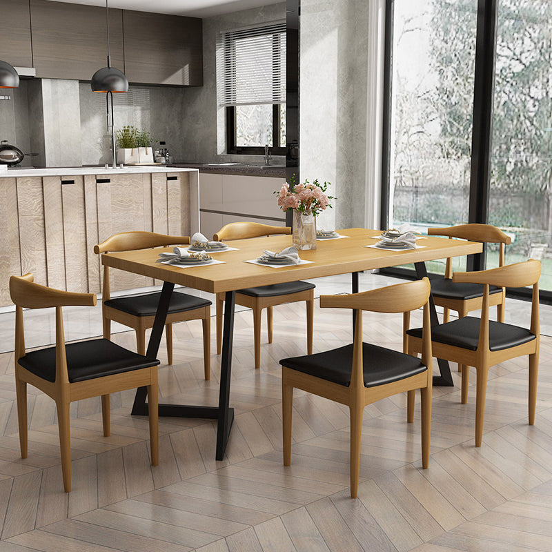 IndustrialLightwood Dinetteセット1/2/7 PCSホーム用の頑丈な木製家具