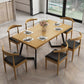 Industrial LightWood Dinette Set 1/2/7 Pcs Solid Wood Furniture for Home